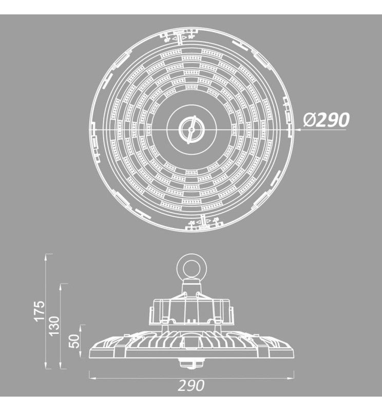 LED Industrial High Bay 150W-100W-80W - UFO FRANCE - SAMSUNG CHIP 2835 - CCT - 60º - 90º