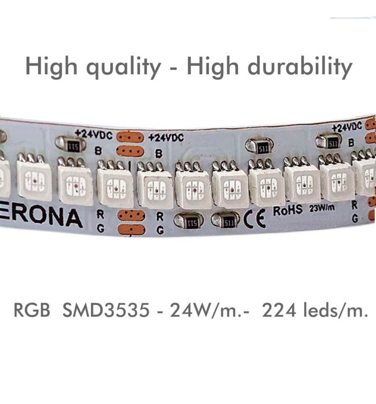 RGB LED linjär pendellampa - MUNICH SVART