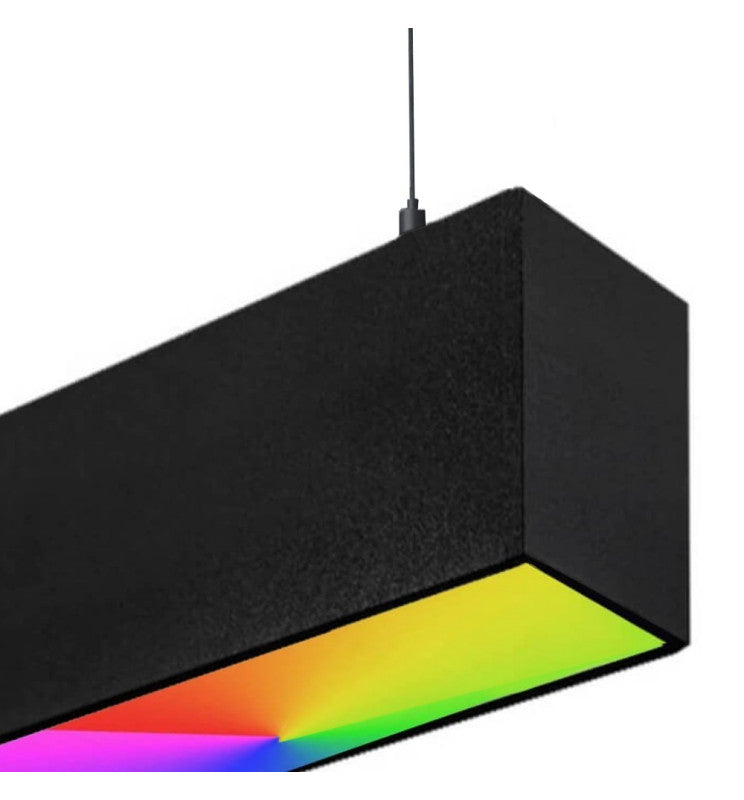 RGB LED linjär pendellampa - MUNICH SVART