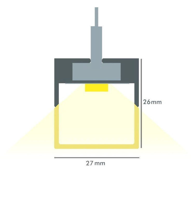 Linjär LED pendellampa - 40W - KIRUNA - Silver