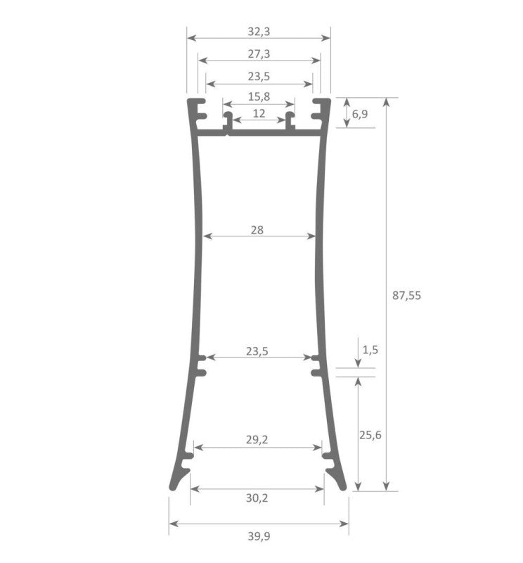 Lámpara Lineal Colgante LED - LOLA Blanco