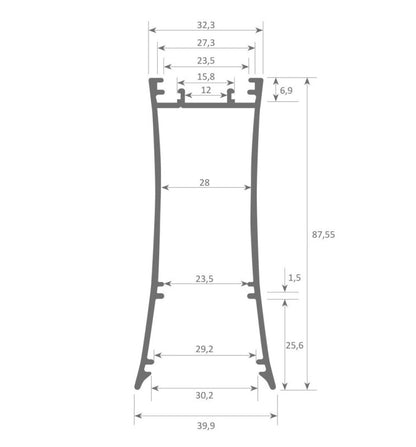 Lámpara Lineal Colgante LED - LOLA Blanco