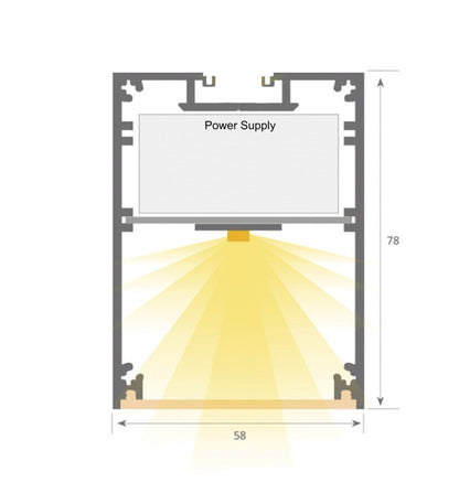 RGB LED linjär pendellampa - MUNICH SVART