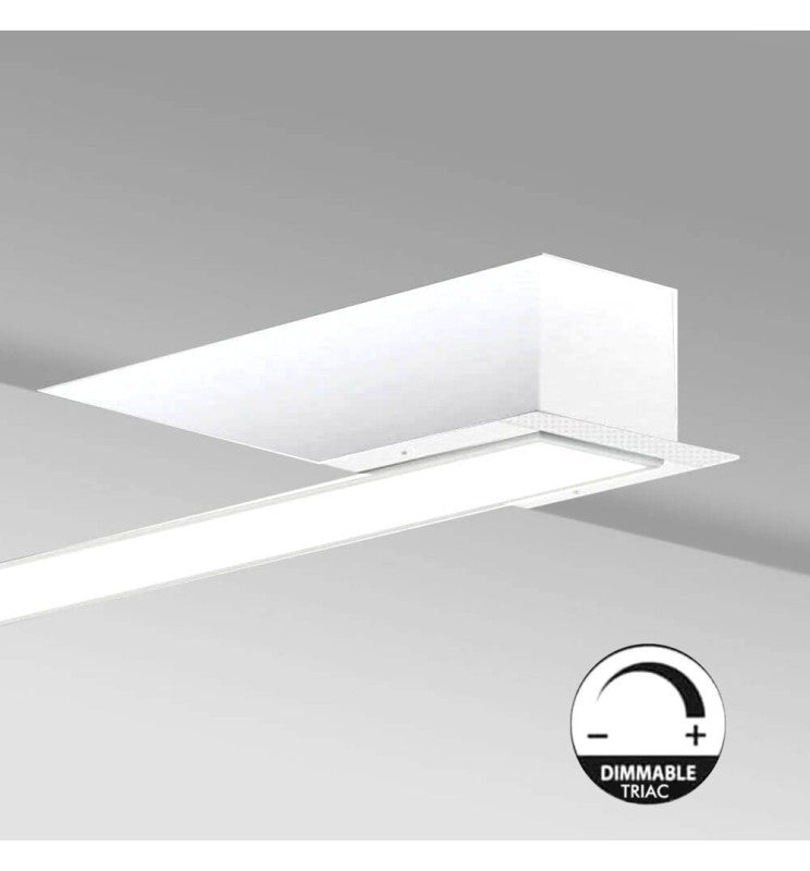 Linjär LED-armatur - Infälld - MOSCU MINI VIT