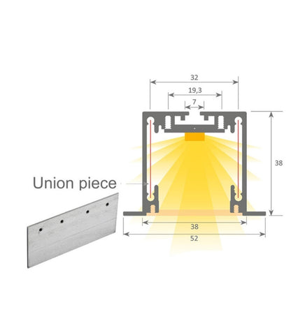Linjär LED-armatur - Infälld - MOSCU MINI VIT