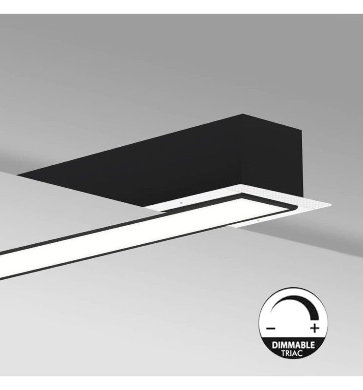 Linjär LED-armatur - Infälld - MOSCU MINI SVART