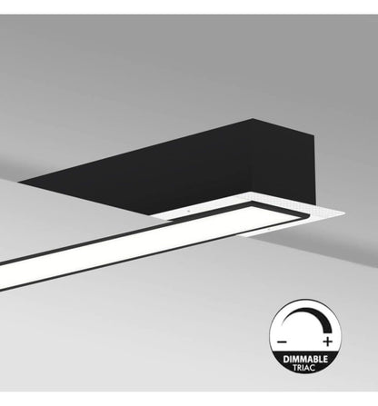 Linjär LED-armatur - Infälld - MOSCU MINI SVART