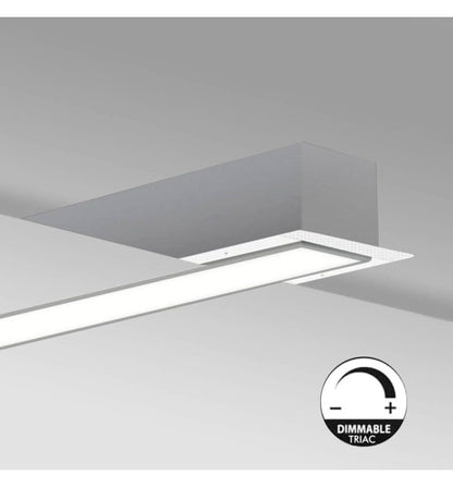 Linjär LED-armatur - Infälld - MOSCU MINI SILVER