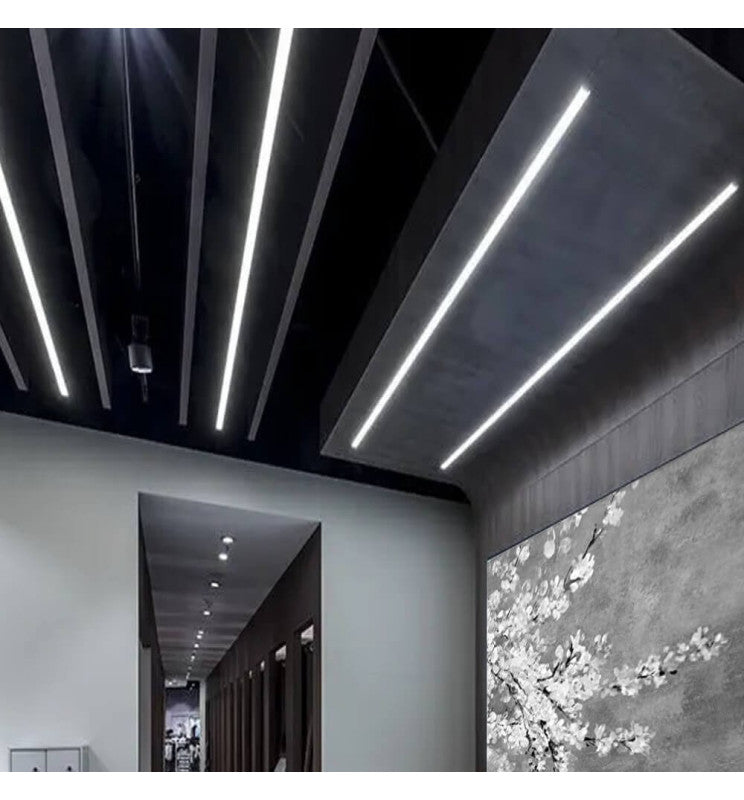 Linjär LED-armatur - Infälld - MOSCU MINI SILVER