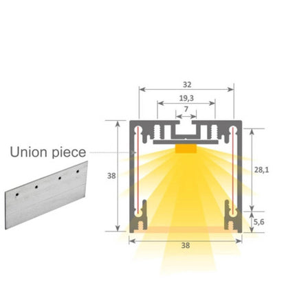 Dimbar LED Linjär Taklampa - MINI MUNICH SILVER